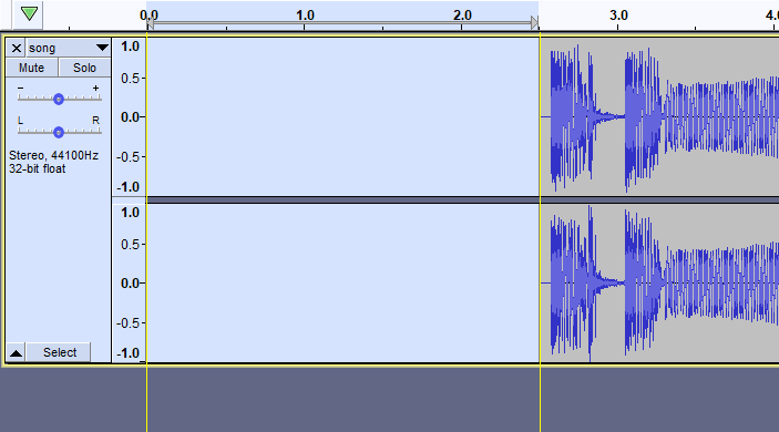 Adding silence with Audacity